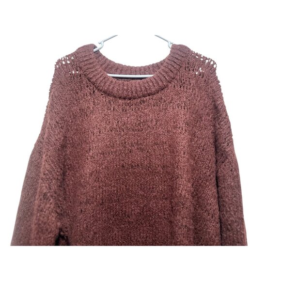 Rails Reagan Raisin Alpaca Wool Sweater Women XL Brown Open Chunky Knit High Nec - Picture 8 of 16